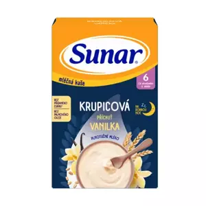 Sunar Mléčná krupicová kaše vanilková na dobrou noc 6M+ 210 g