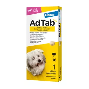 AdTab 112 mg žvýkací tablety pro psy 2,5-5,5 kg 1 tbl
