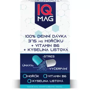 IQ Mag hořčík 375 mg + B6 + kys.listová 60 tobolek