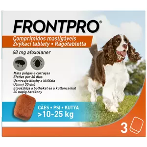 Frontpro Žvýkací tablety pro psy 10-25 kg 68 mg 3 tbl