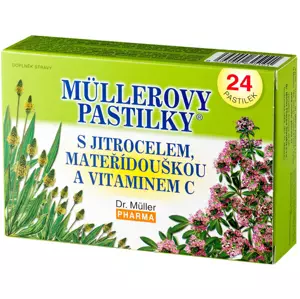 Müllerovy pastilky s jitrocelem mateřídouškou a vitaminem C 24 ks
