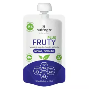 Nutrego Fruty Plus borůvka por.sol. 4 x 175 ml