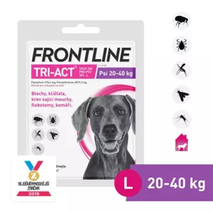 Frontline Tri-Act Spot-on pro psy L 20-40 kg 4 ml