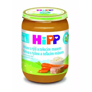 HiPP Bio Mrkev s rýží a telecím masem 190 g