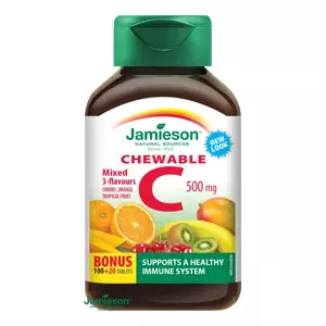 Jamieson Vitamín C 500 mg 3 ovocné přích. 120 tablet