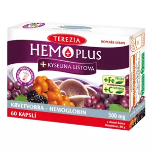 Terezia Company Hemo plus+kyselina listová + železo + vitamin C 60 kapslí