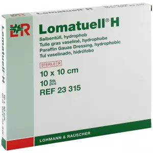 Lomatuell H Tyl mastný sterilní 10 x 20 cm 10 ks