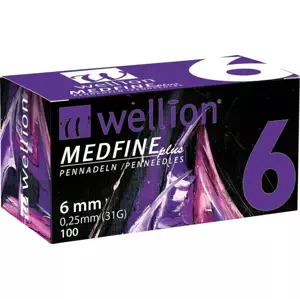 Wellion Medfine Plus jehly 31Gx6 mm 100 ks