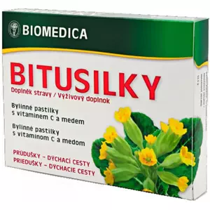 Biomedica Bitusilky pastileky s medem a vit. C 15 ks
