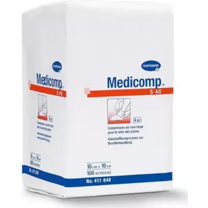 Medicomp kompresy nesterilní 7,5 x 7,5 cm 4 vrstvý,100 ks