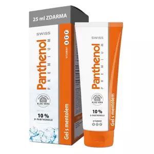 Swiss Premium Panthenol 10% chladivý gel s mentolem pro hydrataci podrážděné pokožky 125 ml