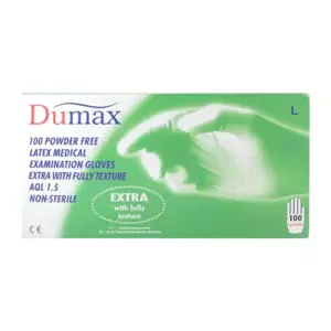 Dumax Rukavice latexové vyšetřovací nesterilní nepudrované 100 ks, L