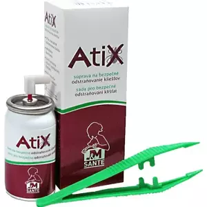 Atix Sada pro bezpečné odstraňování klíšťat sprej 9 ml + pinzeta